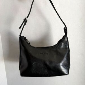 Halston Vegan Leather Hobo Shoulder Bag, Minimal Luxury Chic 90s
